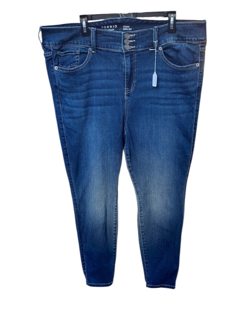 10226D torrid High-Rise Stretch Skinny Jeans Size 22S, W38" 25" Inseam 12" Rise